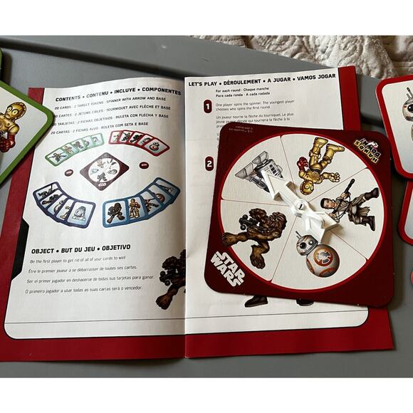 Star Wars Hands Down Card Board Spinner Game Disney Hasbro EUC Complete - Picture 9 of 12